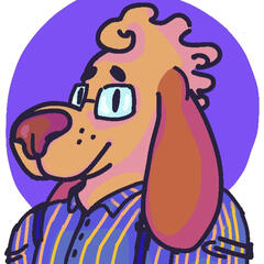 My fursona, a long eared hound dog